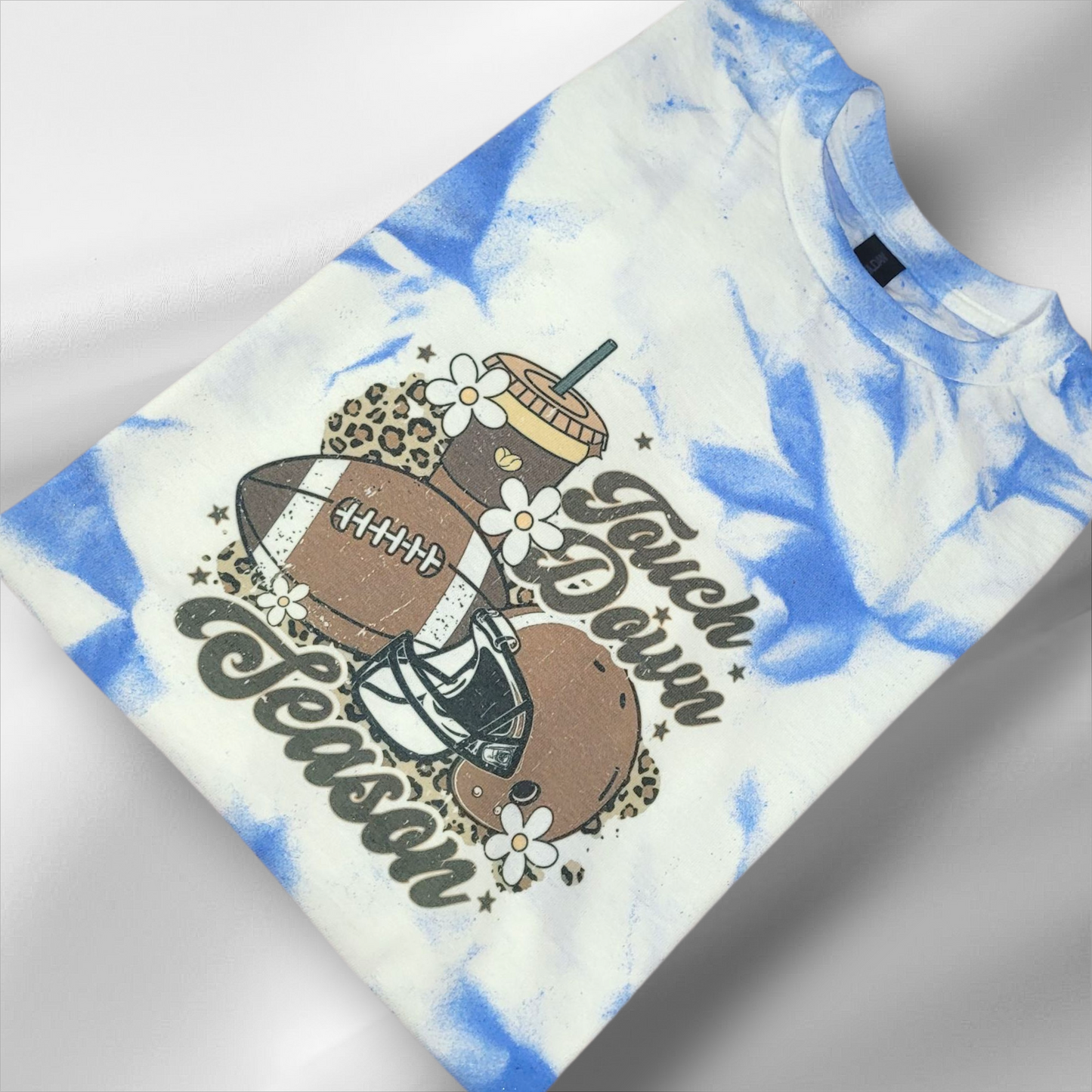 Touchdown Season Tie-Dye T-Shirt | Game Day Graphic Tee | Football Fan Apparel