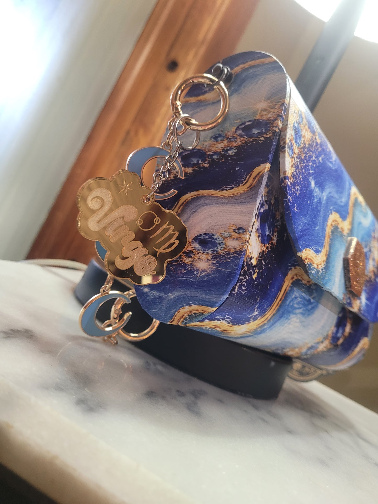 Zodiac Birthstone Wooden Purse | Handmade Crossbody Clutch | Personalized Zodiac Gift