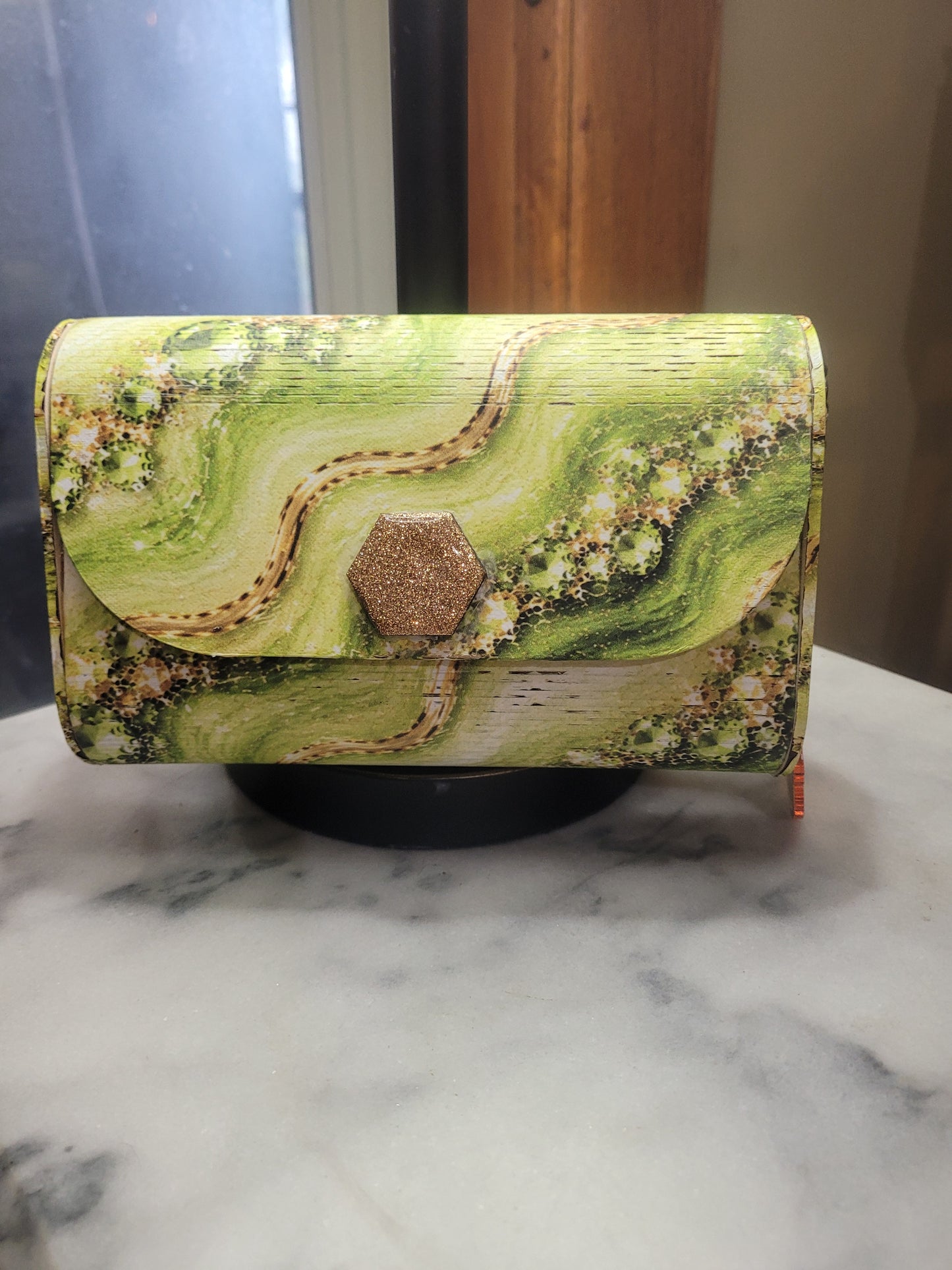 Zodiac Birthstone Wooden Purse | Handmade Crossbody Clutch | Personalized Zodiac Gift