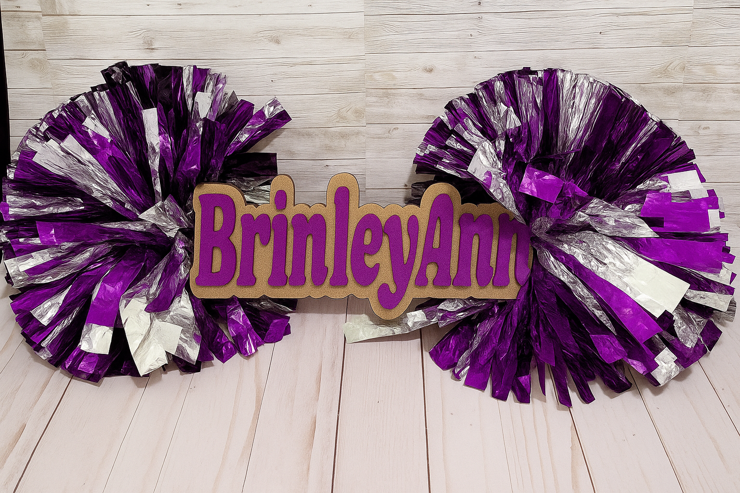 Personalized Cheer Stick with Name | Custom Pom Pom Spirit Stick | Cheerleader Gift