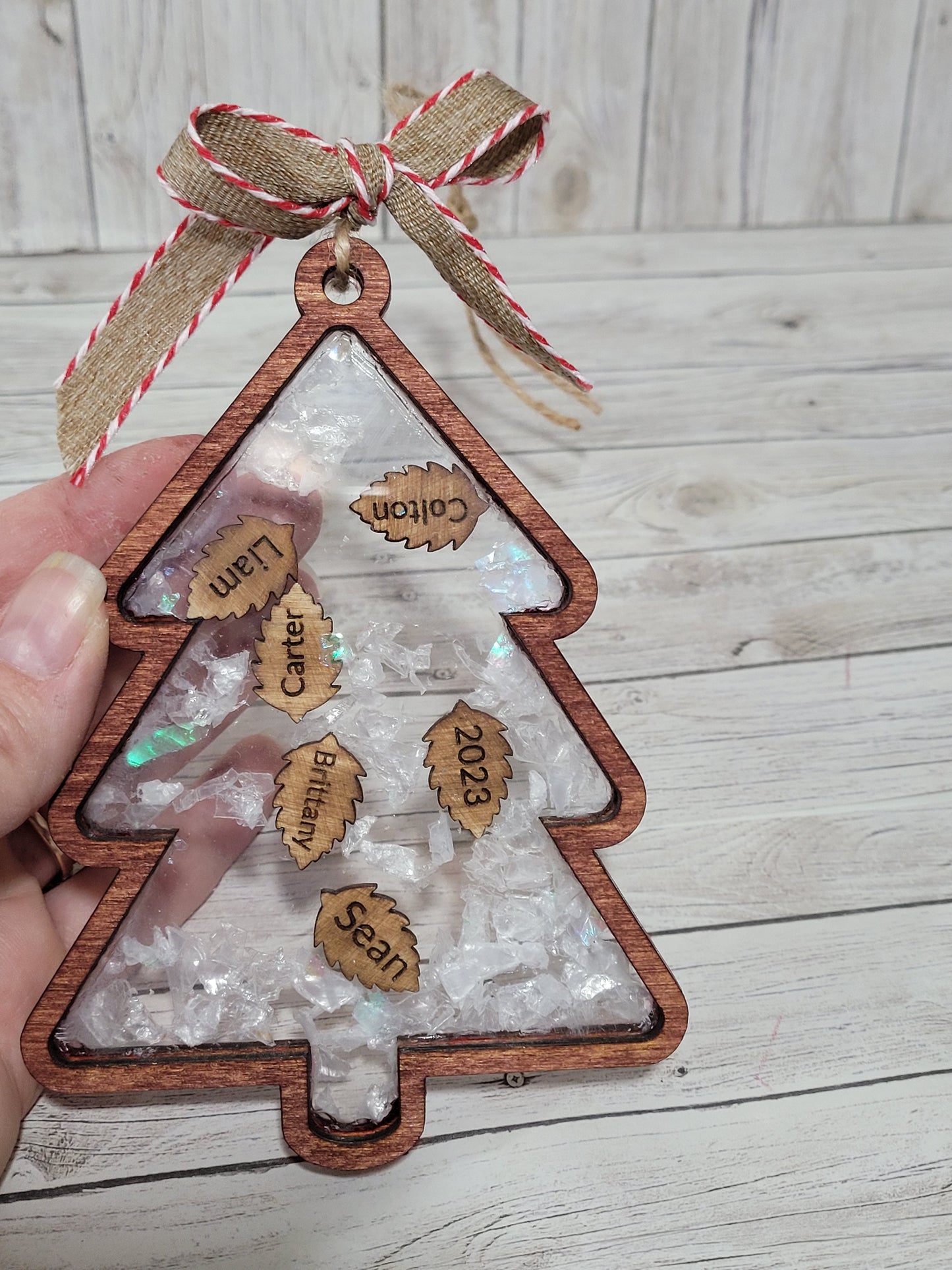 Wooden Christmas tree Personalized ornament