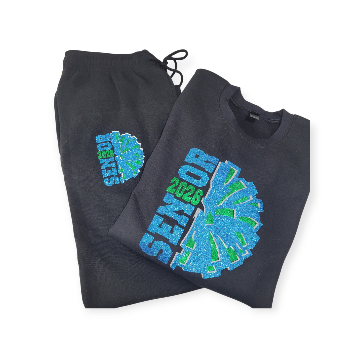 SENIOR 2026 Personalized Cheer Sweats Set – Custom Name Hoodie & Joggers