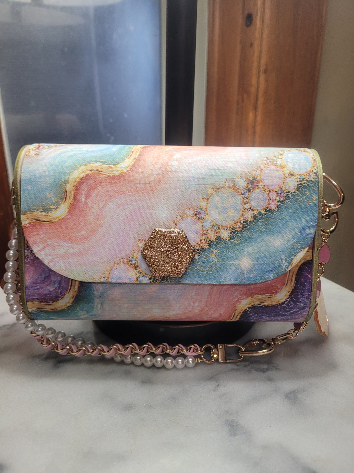Zodiac Birthstone Wooden Purse | Handmade Crossbody Clutch | Personalized Zodiac Gift