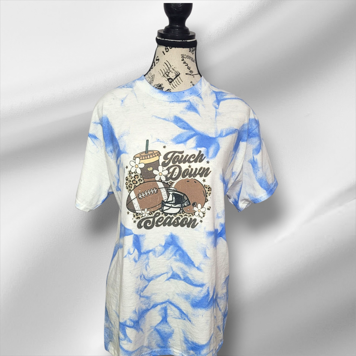 Touchdown Season Tie-Dye T-Shirt | Game Day Graphic Tee | Football Fan Apparel