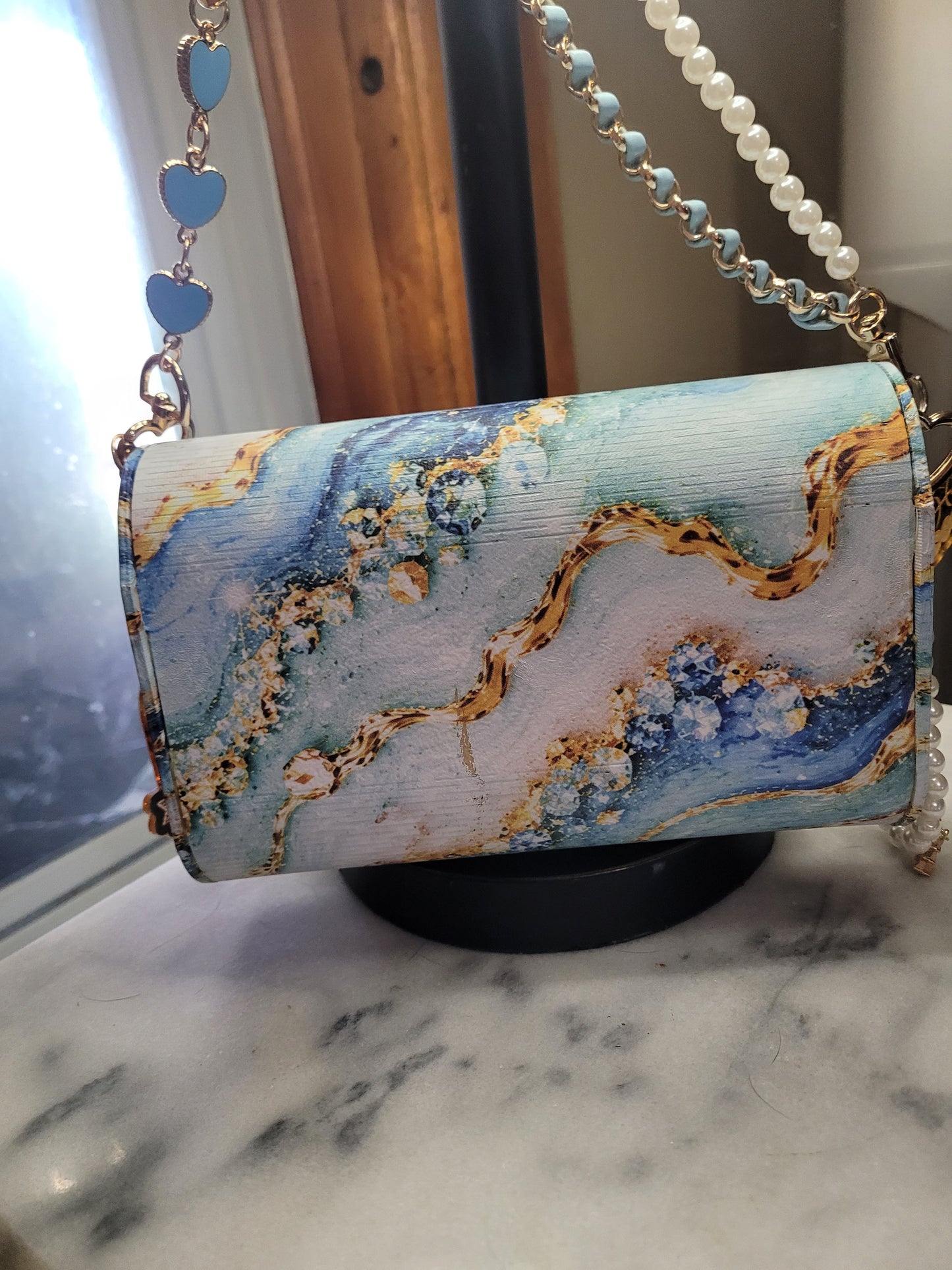 Zodiac Birthstone Wooden Purse | Handmade Crossbody Clutch | Personalized Zodiac Gift