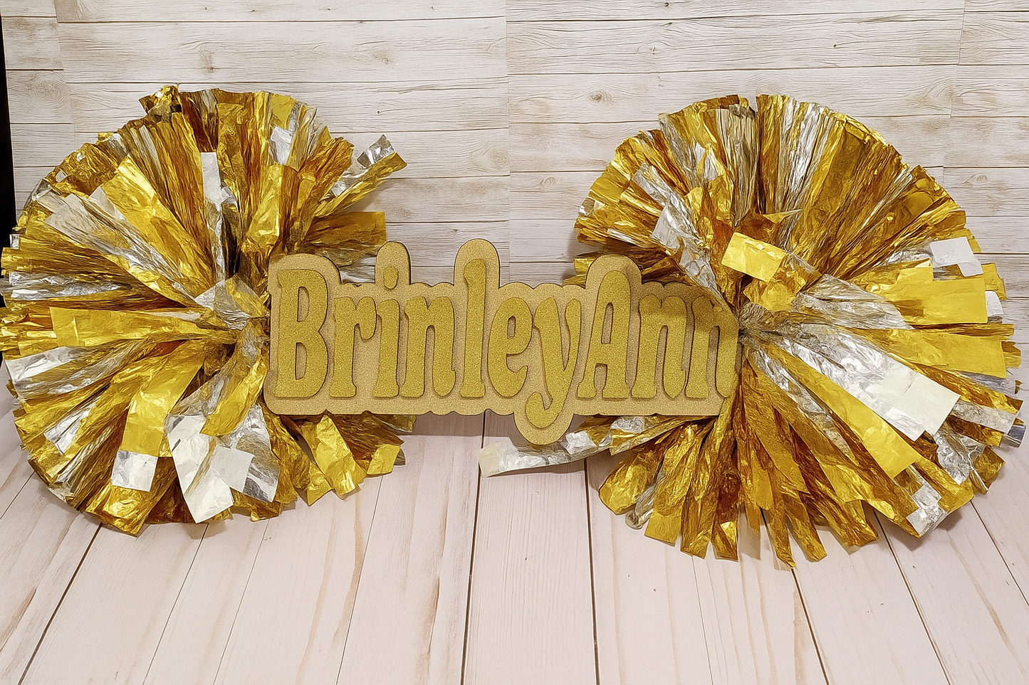 Personalized Cheer Stick with Name | Custom Pom Pom Spirit Stick | Cheerleader Gift