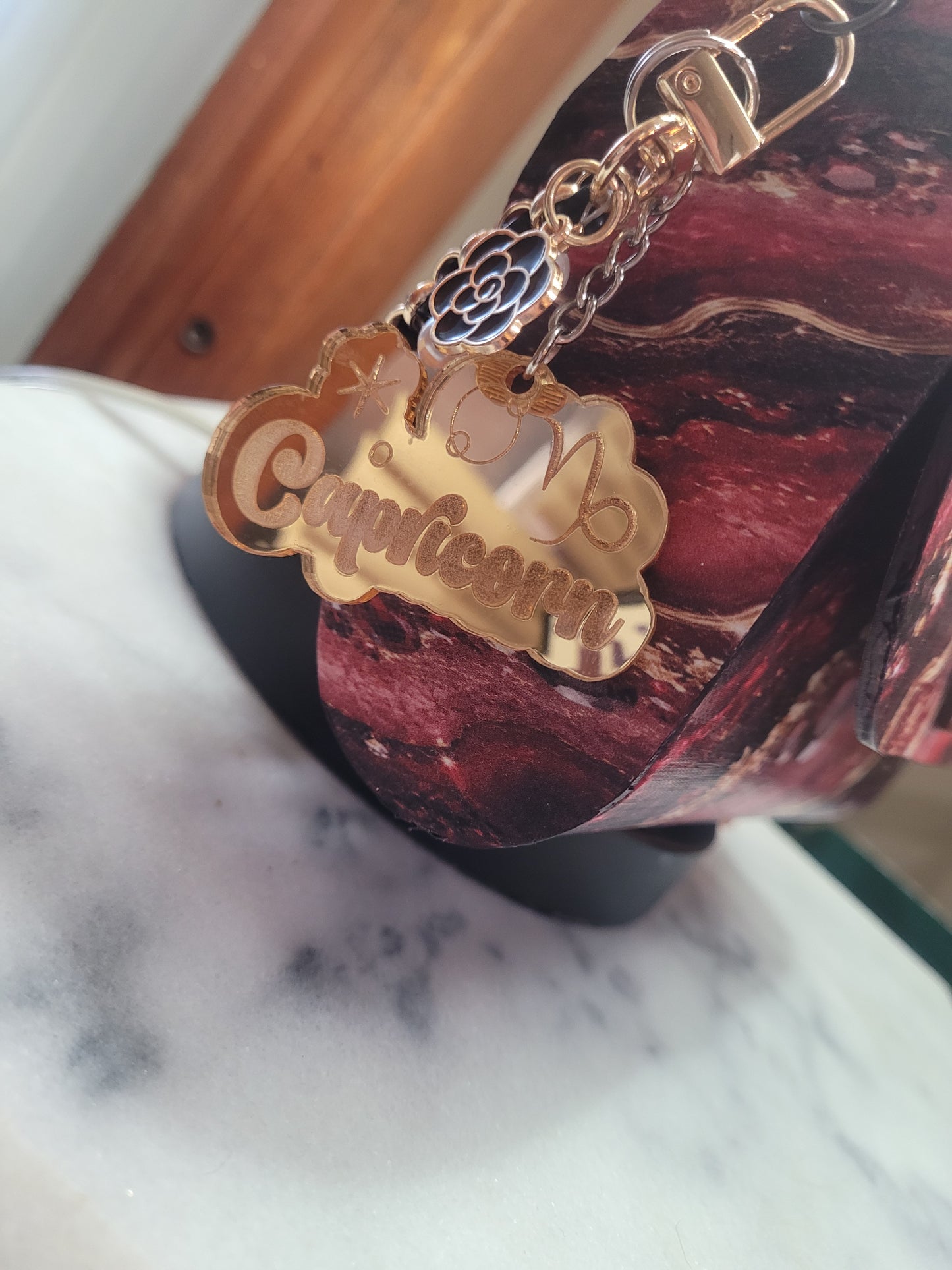 Zodiac Birthstone Wooden Purse | Handmade Crossbody Clutch | Personalized Zodiac Gift