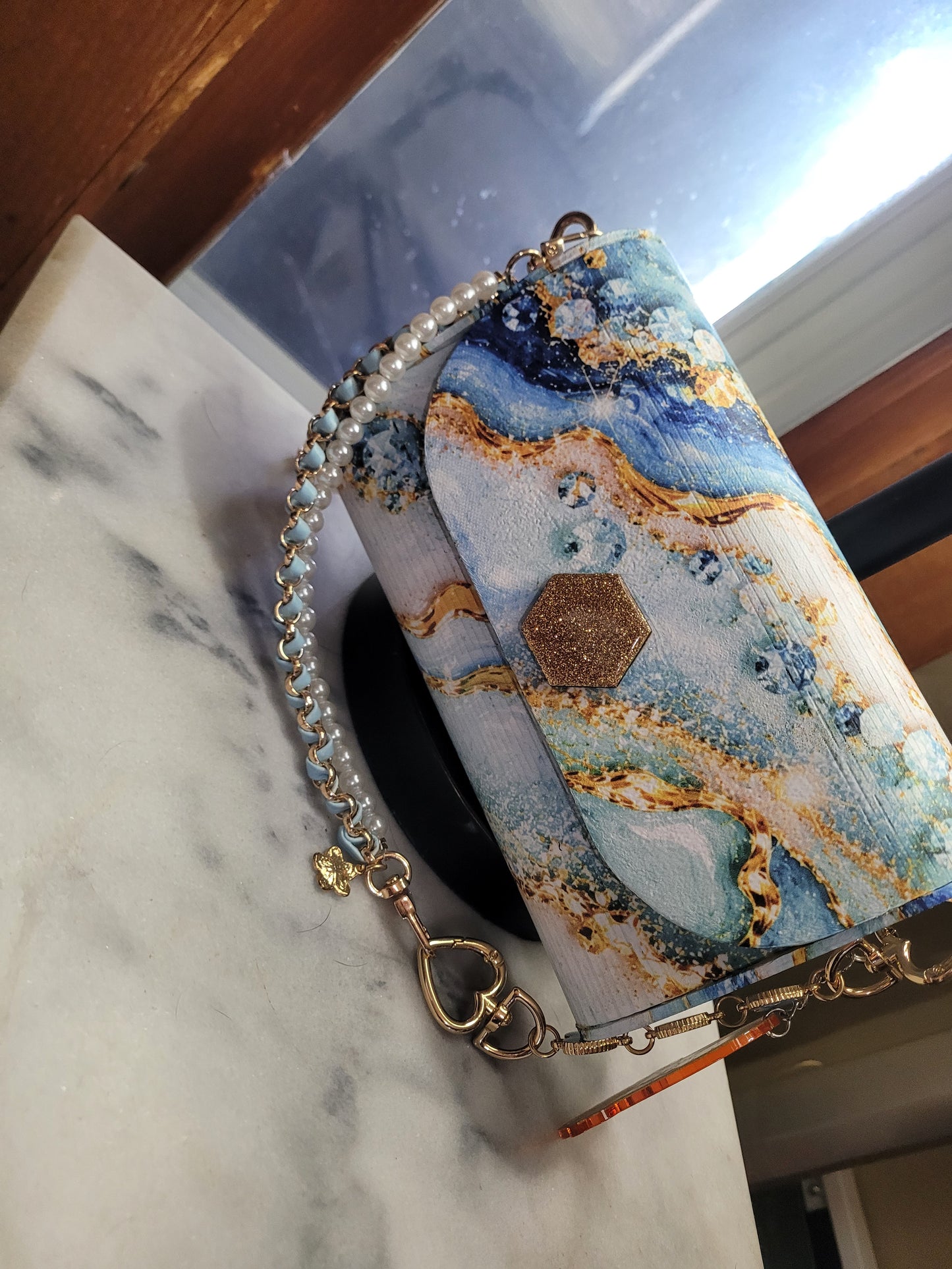Zodiac Birthstone Wooden Purse | Handmade Crossbody Clutch | Personalized Zodiac Gift