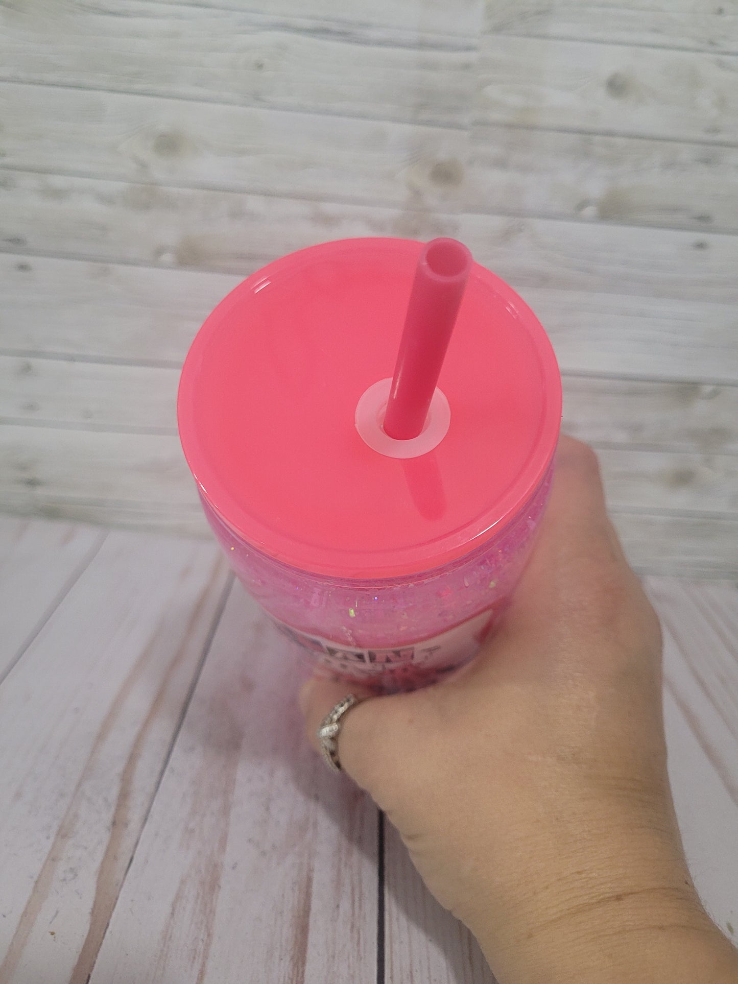 Mean Ghouls Glitter Tumbler with Straw | Pink Halloween Cup | Spooky Ghosts Drinkware
