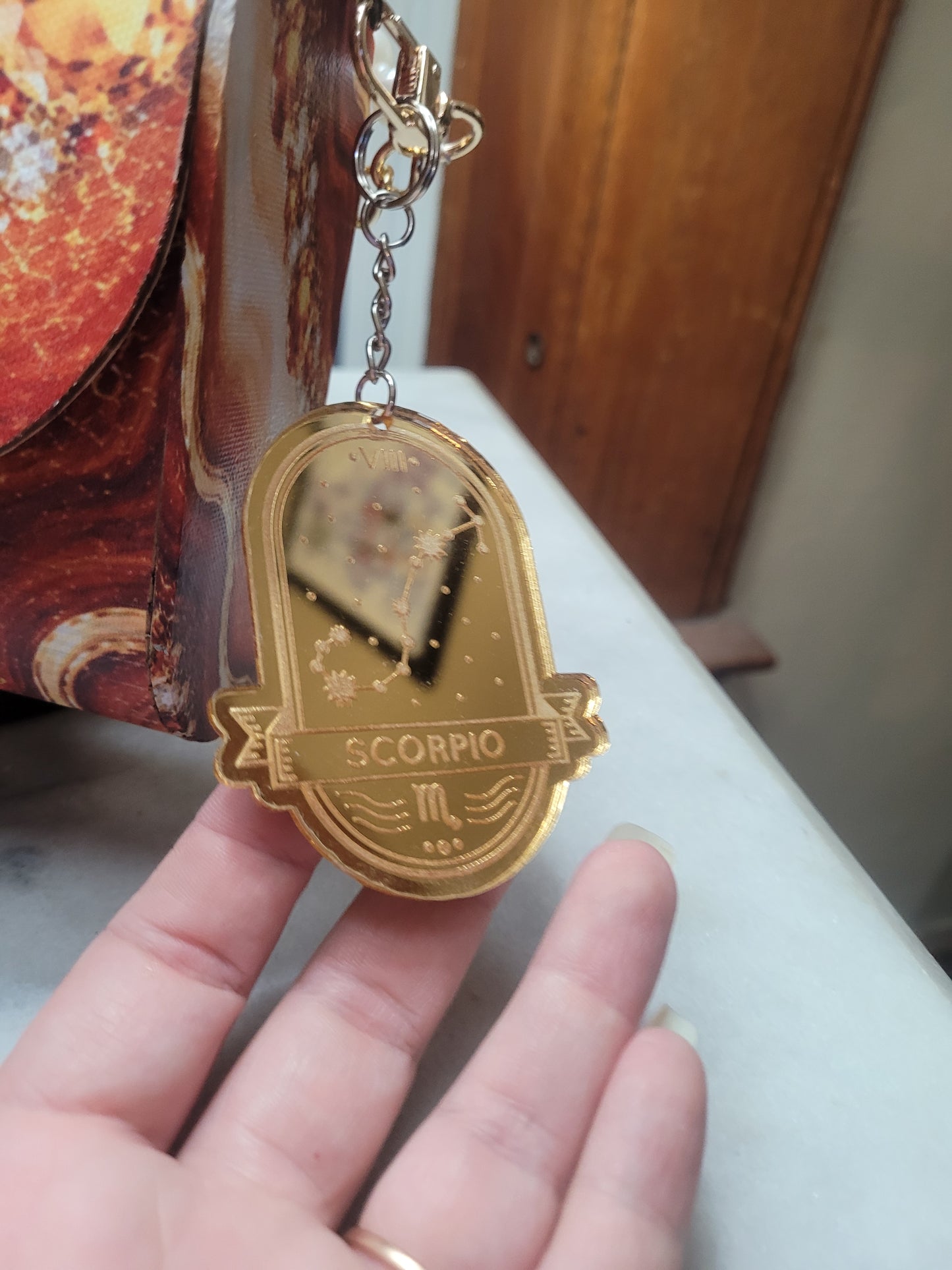Zodiac Birthstone Wooden Purse | Handmade Crossbody Clutch | Personalized Zodiac Gift