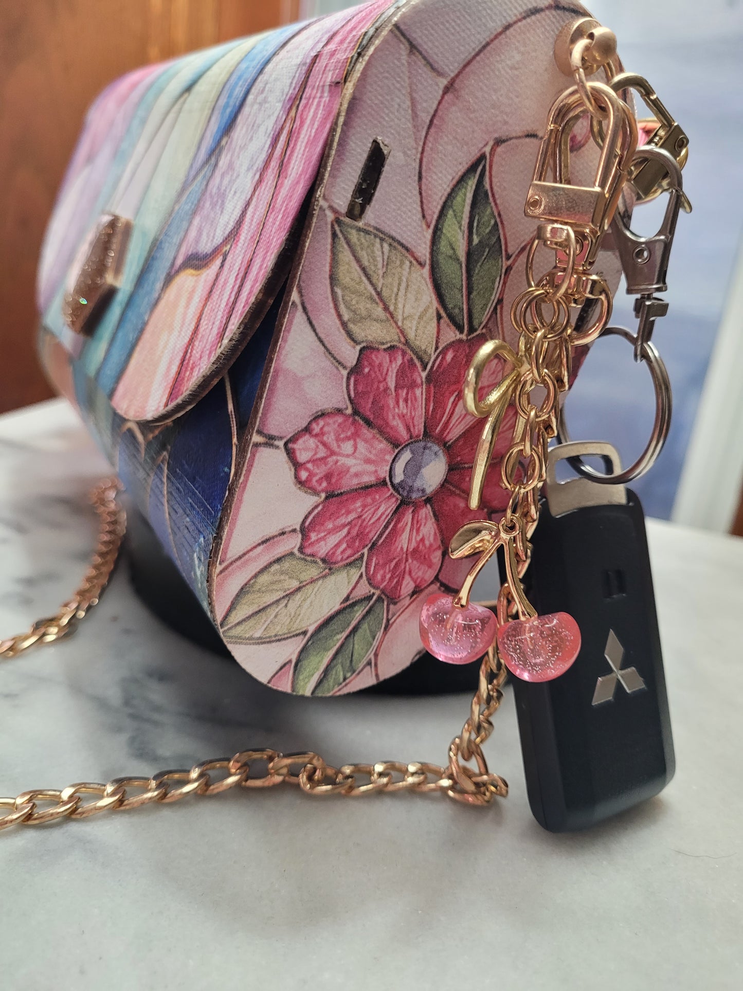 Stained Glass Collection – Handmade Wooden Crossbody Purse