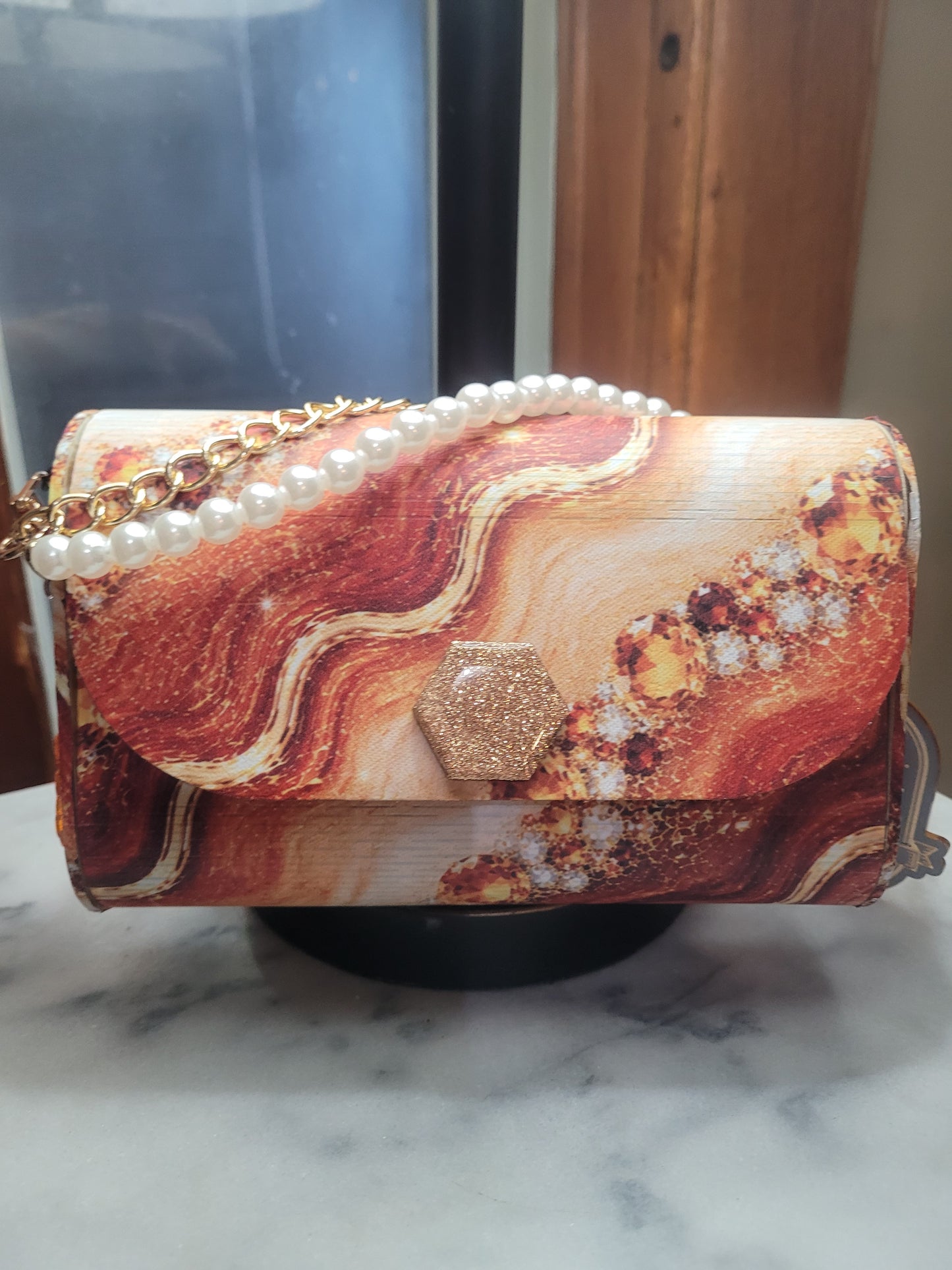 Zodiac Birthstone Wooden Purse | Handmade Crossbody Clutch | Personalized Zodiac Gift