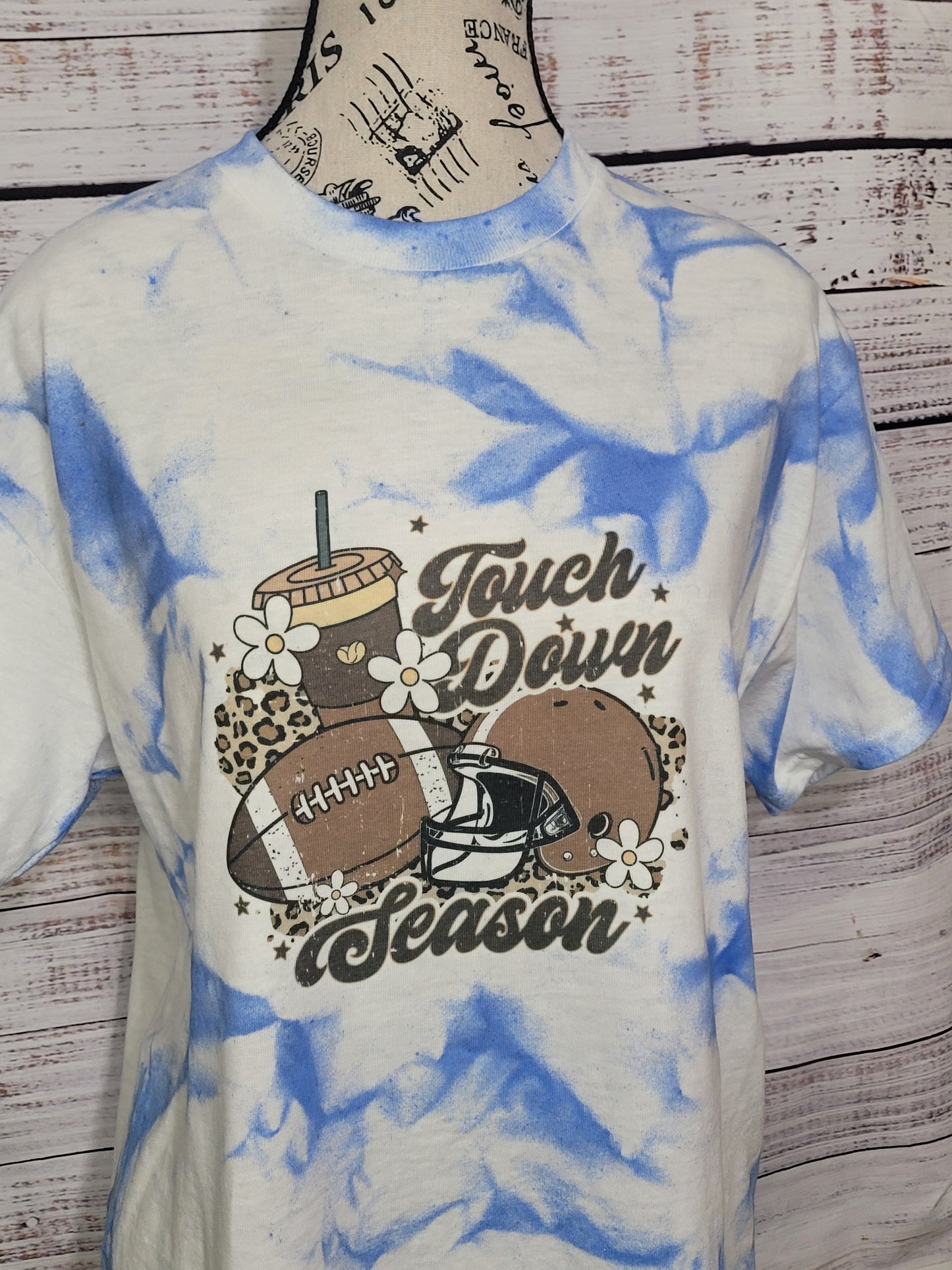 Touchdown Season Tie-Dye T-Shirt | Game Day Graphic Tee | Football Fan Apparel