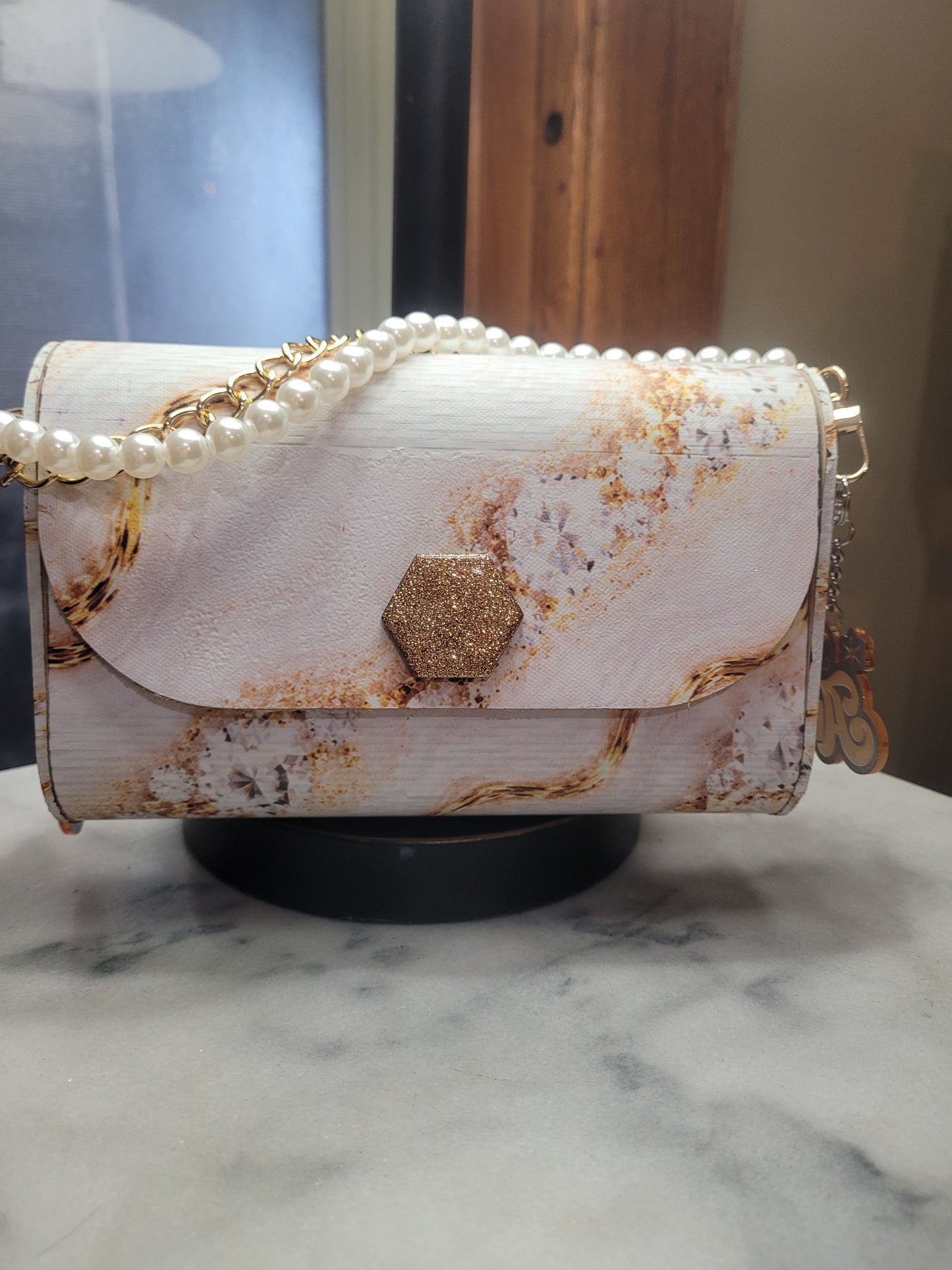 Zodiac Birthstone Wooden Purse | Handmade Crossbody Clutch | Personalized Zodiac Gift