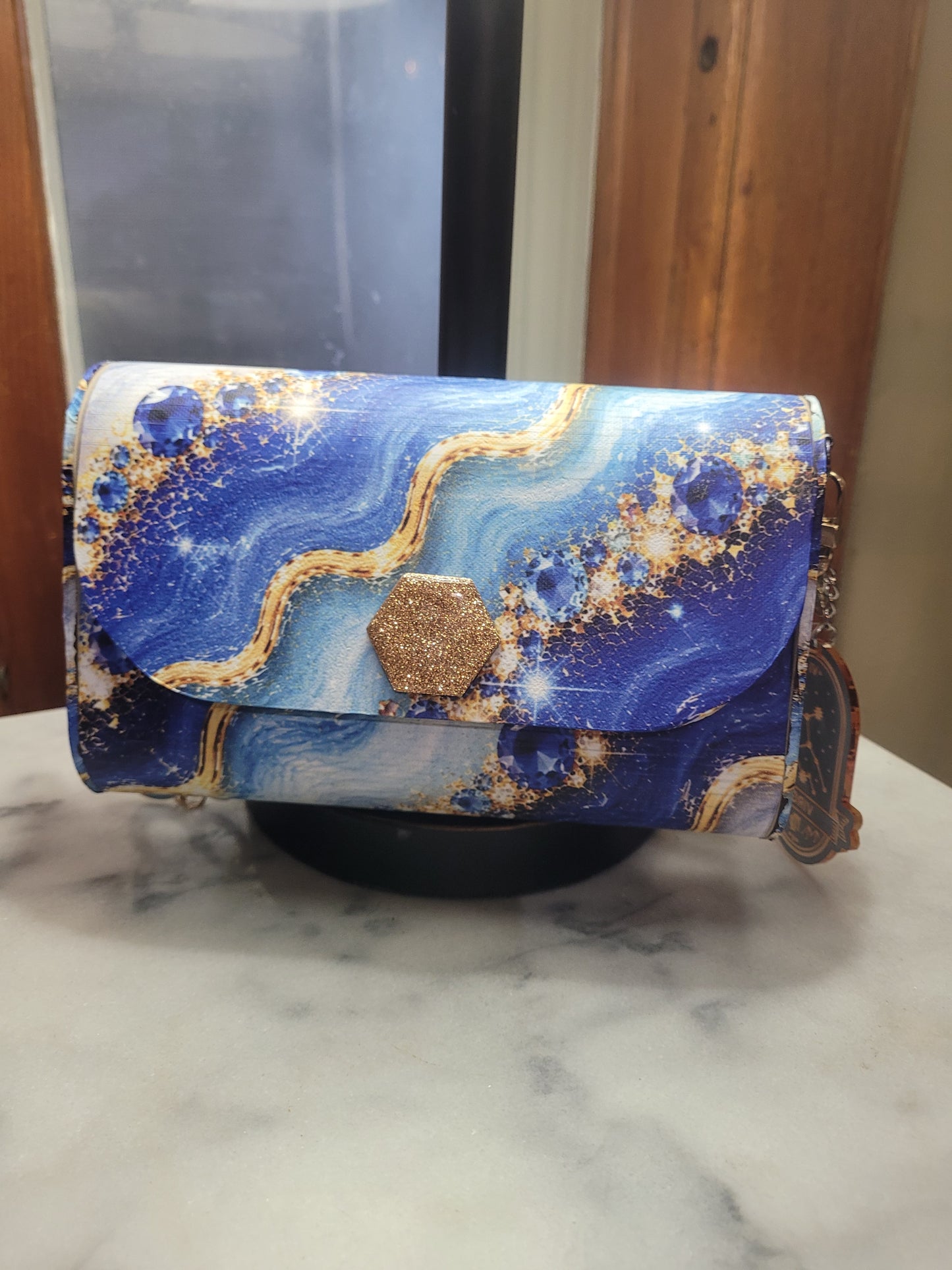 Zodiac Birthstone Wooden Purse | Handmade Crossbody Clutch | Personalized Zodiac Gift