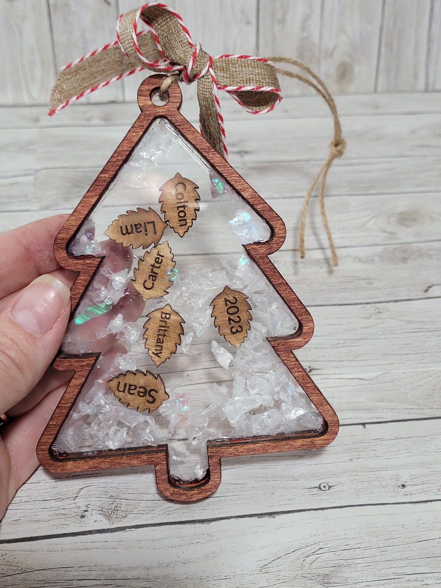 Wooden Christmas tree Personalized ornament