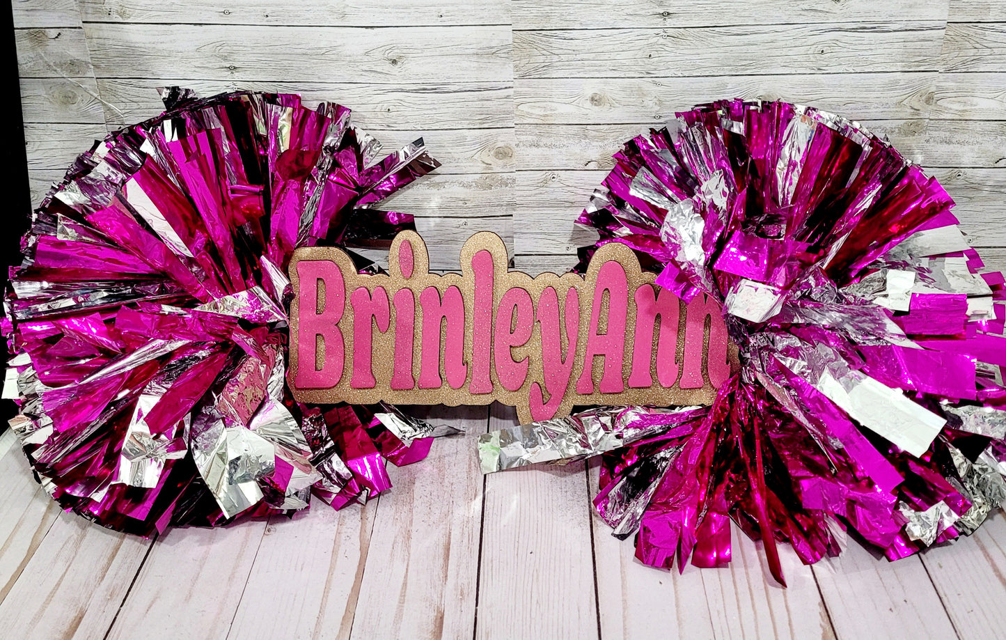 Personalized Cheer Stick with Name | Custom Pom Pom Spirit Stick | Cheerleader Gift
