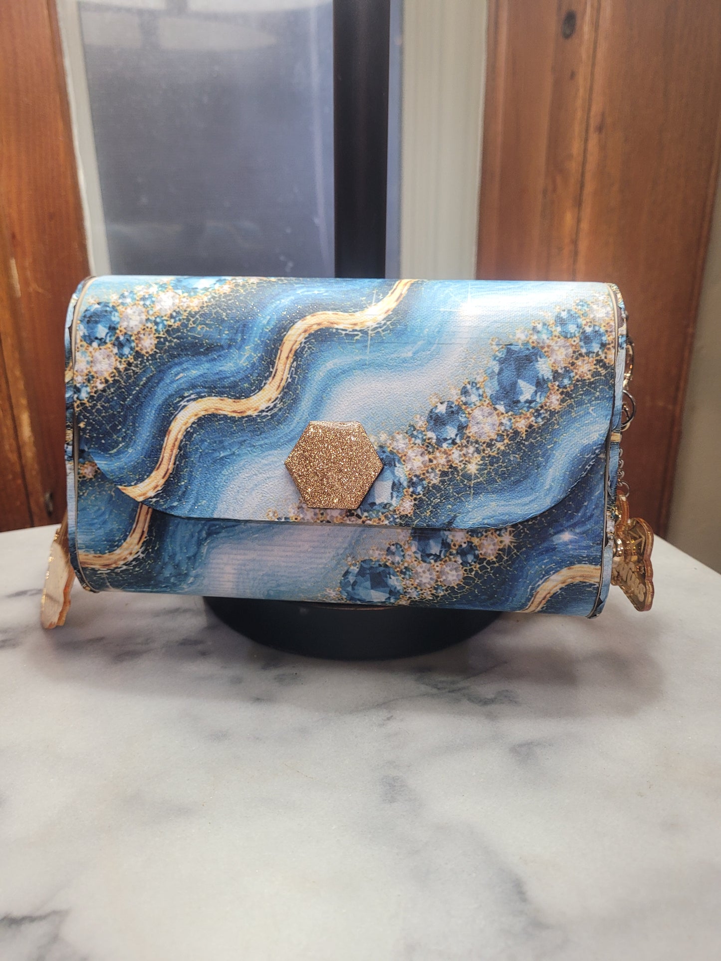 Zodiac Birthstone Wooden Purse | Handmade Crossbody Clutch | Personalized Zodiac Gift