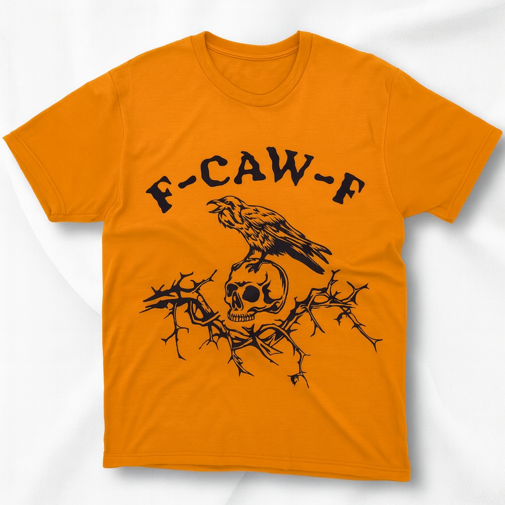 F-CAW-F Raven Skull Graphic Tee | Gothic Streetwear Unisex T-Shirt