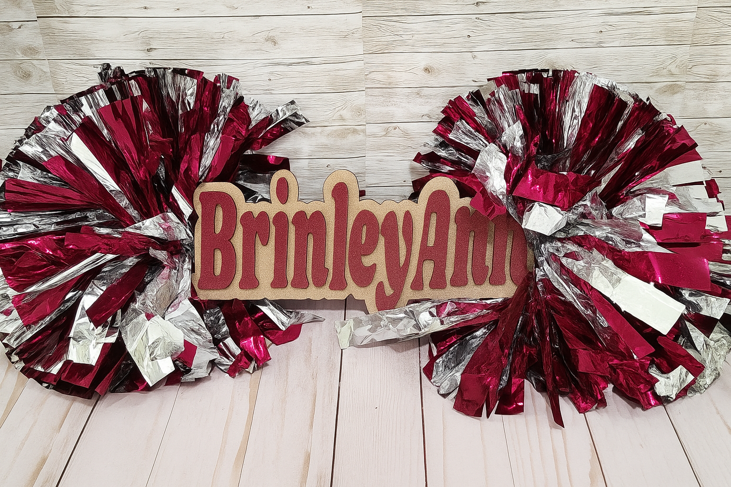 Personalized Cheer Stick with Name | Custom Pom Pom Spirit Stick | Cheerleader Gift