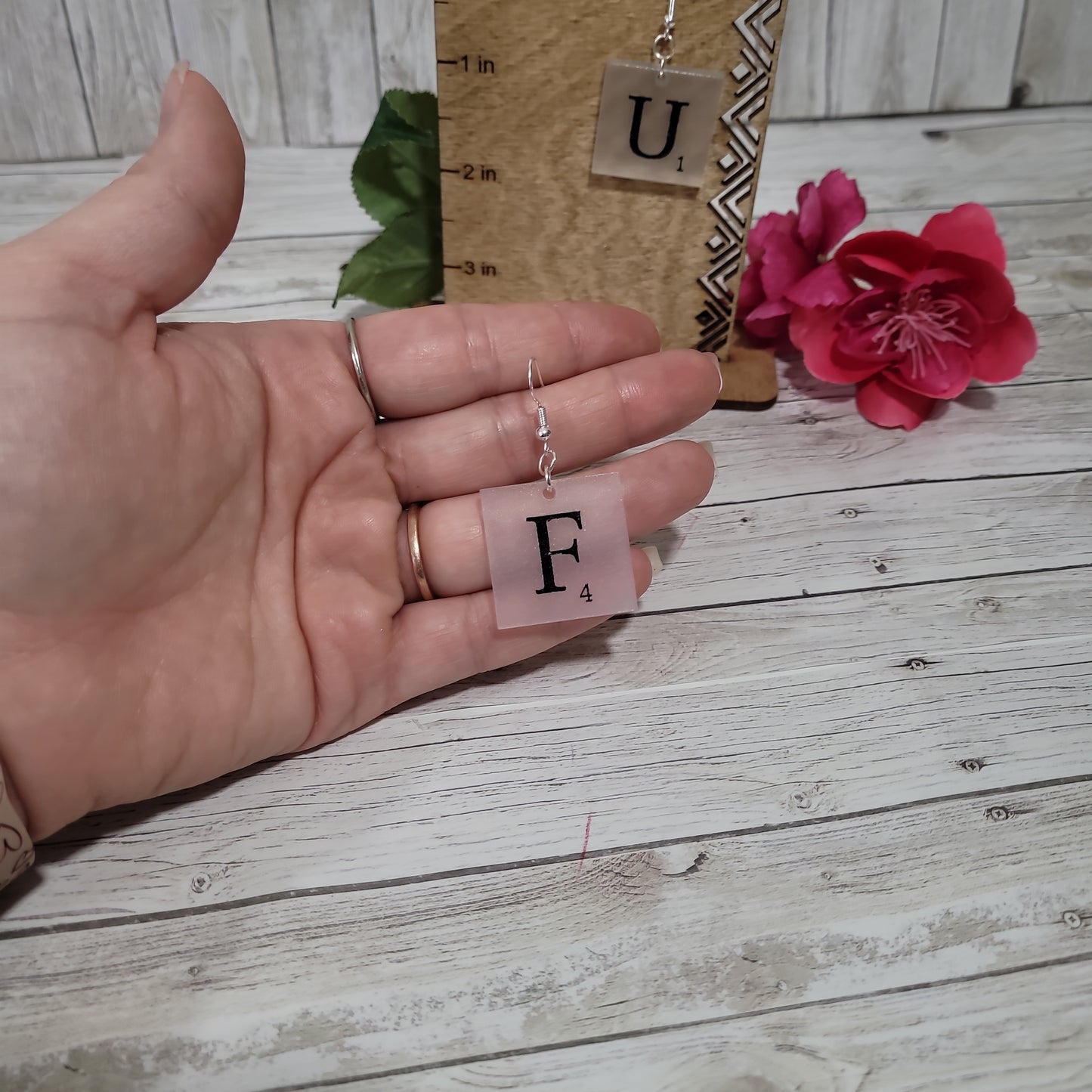 FU Letter Tile Earrings – Funny Statement Jewelry 🔠✨