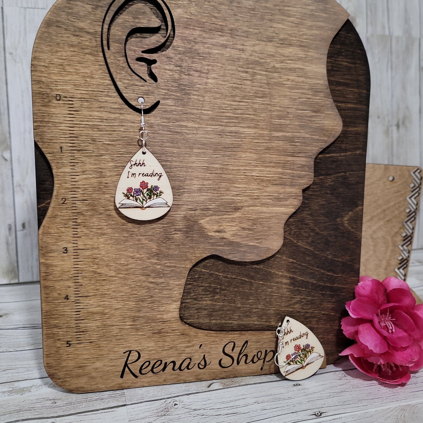 “Shhh I’m Reading” Earrings – Book Lover Gift Jewelry 📚✨