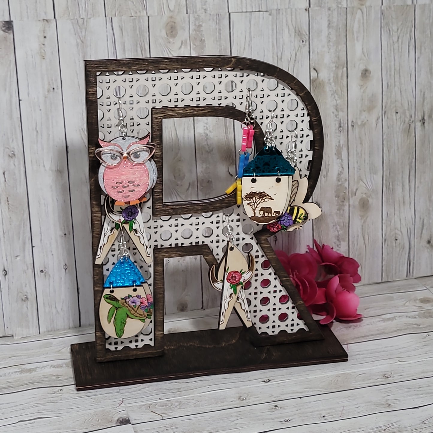 Earring Holder, Wicker Earring Holder
