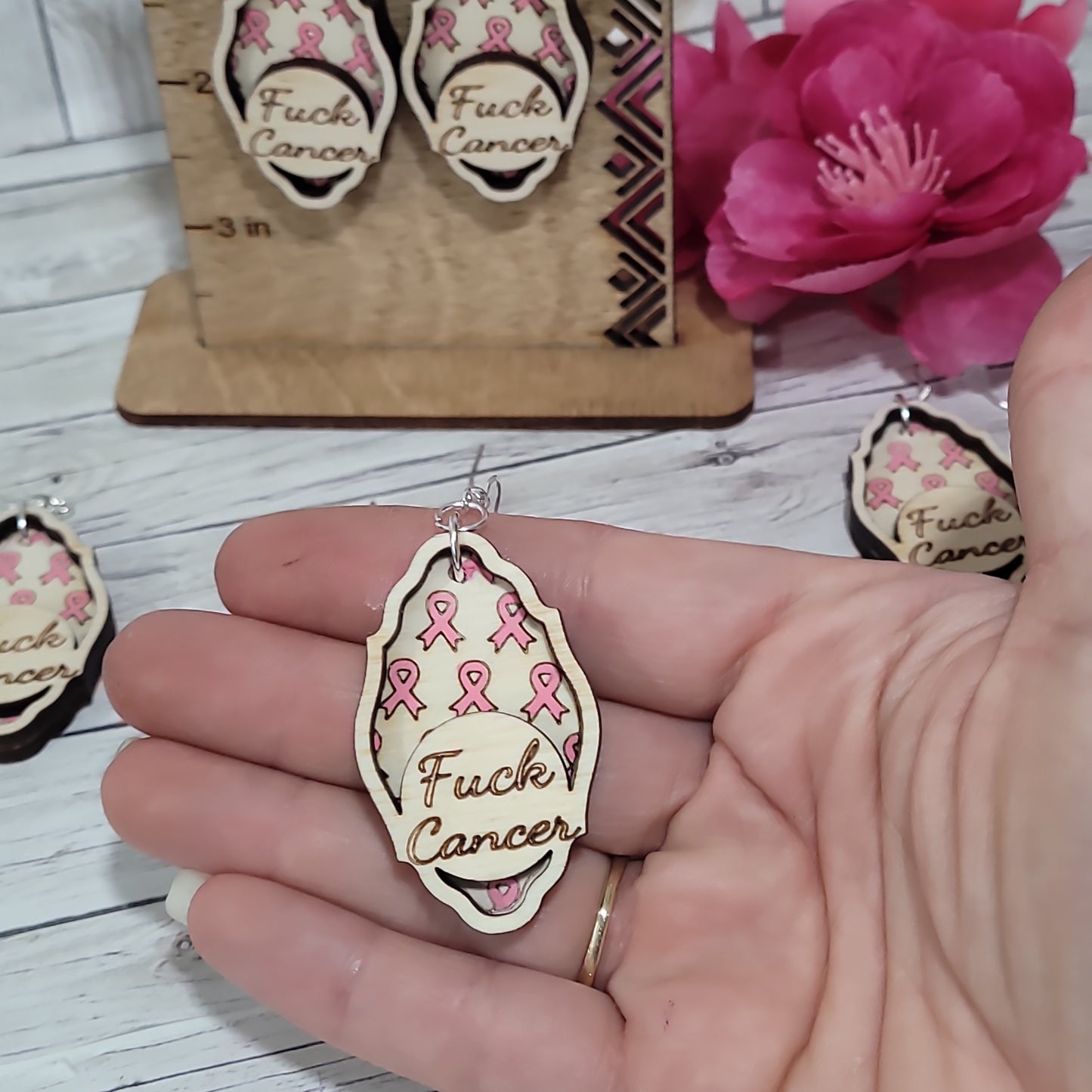 Breast Cancer Earrings